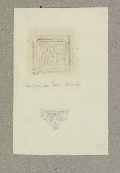Figürliche Konsole und weiterer Wandschmuck a Carl Theodor Reiffenstein