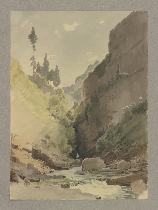 Mountain river a Carl Theodor Reiffenstein