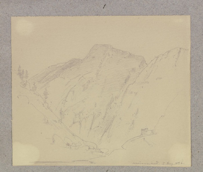 Gebirgswand in den Alpen a Carl Theodor Reiffenstein