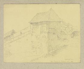 Mélac-Häuschen und Schenkelmauer auf Schloss Esslingen