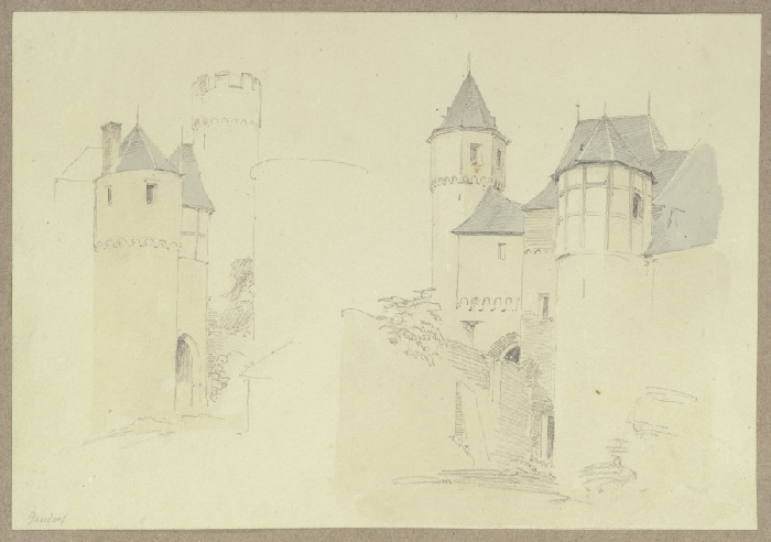 Upper castle in Gondorf a Carl Theodor Reiffenstein