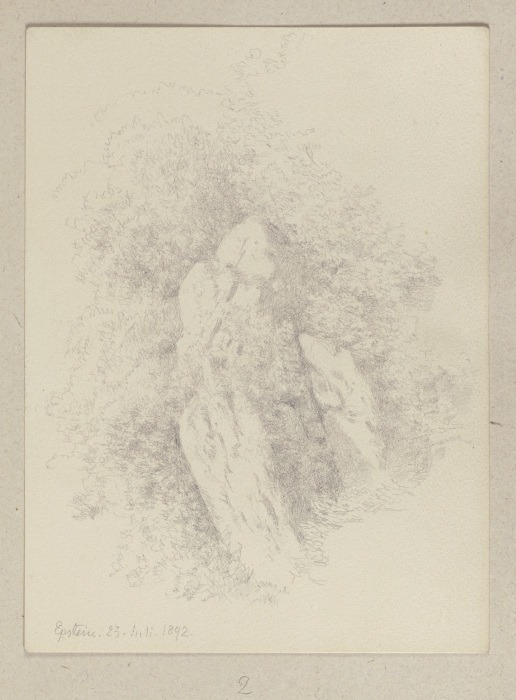Partie einer Felswand bei Eppstein a Carl Theodor Reiffenstein