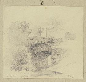 Steinbrücke zur Burg Hayn