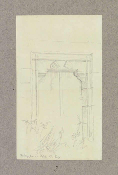 Tür mit zwei Wappen im Sturz, in Wimpfen a Carl Theodor Reiffenstein