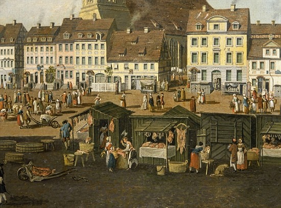 The New Market in Berlin with the Marienkirche c.1770 a Carl Traugott Fechhelm