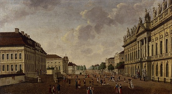 View of the armory and Unter den Linden Street a Carl Traugott Fechhelm