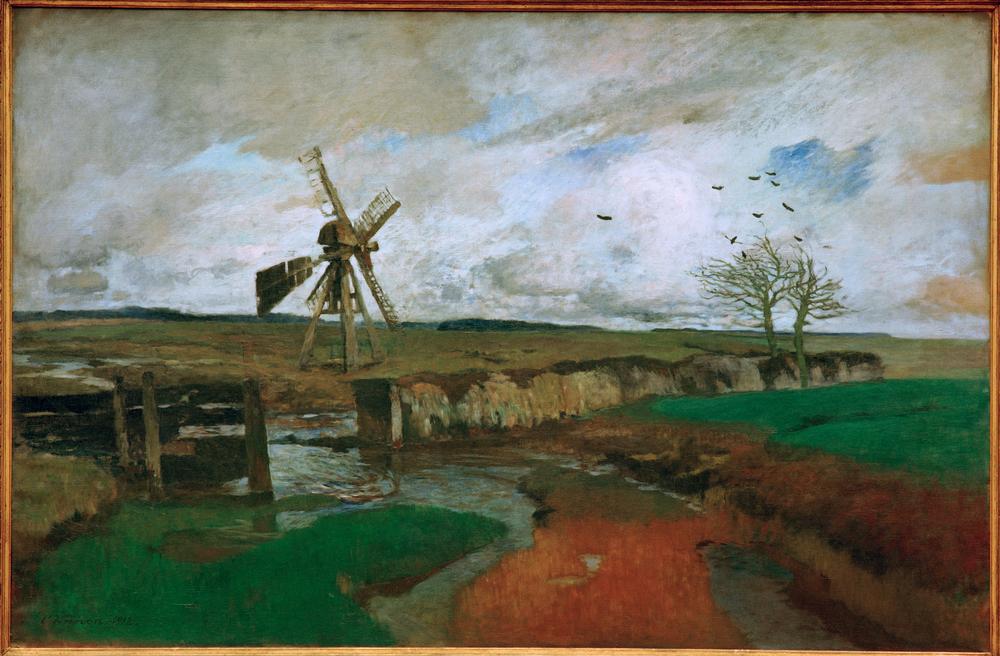 Landschaft mit Windmühle a Carl Vinnen