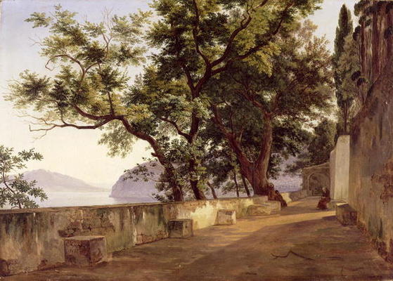 Garden of the Capuchin Friars, near Sorrento, 1827 (oil on canvas) a Carl Wilhelm Götzloff