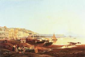 Mergellina Harbour, c.1831 (oil on canvas)
