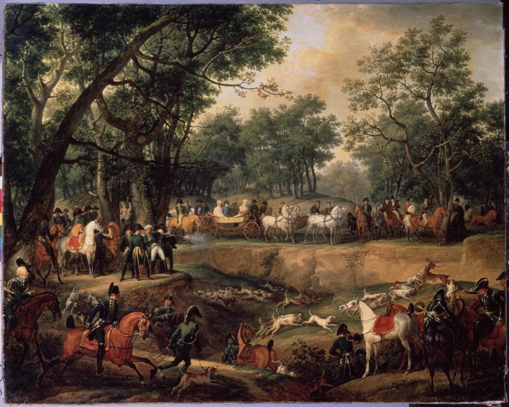 Napoleon on a Hunt in the Compiègne Forest a Carle Vernet
