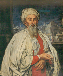 Bildnis eines Mannes in türkischem Kostüm. a Carlo Antonio Sacconi