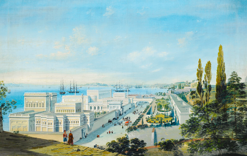The Ciragan Palace in Constantinople a Carlo Bossoli