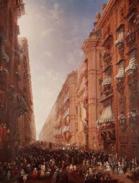 Procession of Corpus Christi in Via Dora Grossa, Turin