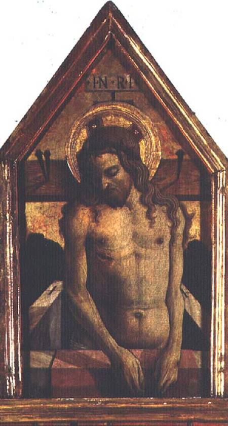 The Resurrected Christ, detail from the San Silvestro polyptych a Carlo Crivelli