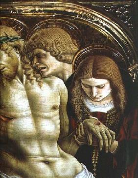 Lamentation of the Dead Christ, detail of St. John the Evangelist and Mary Magdalene, from the Sant'