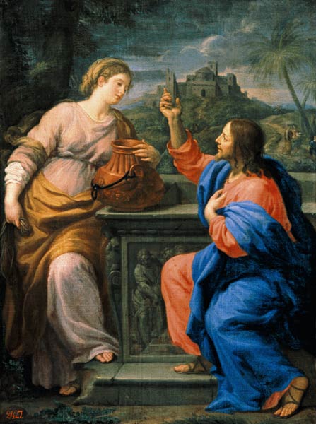 Christ and the Samaritan Woman at Jacob's Well a Carlo Maratta