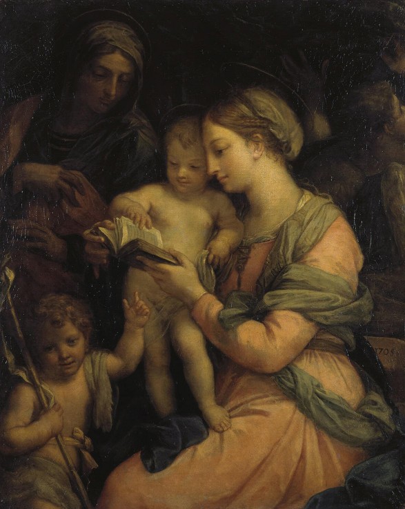 Madonna Teaching the Infant Christ Reading a Carlo Maratta