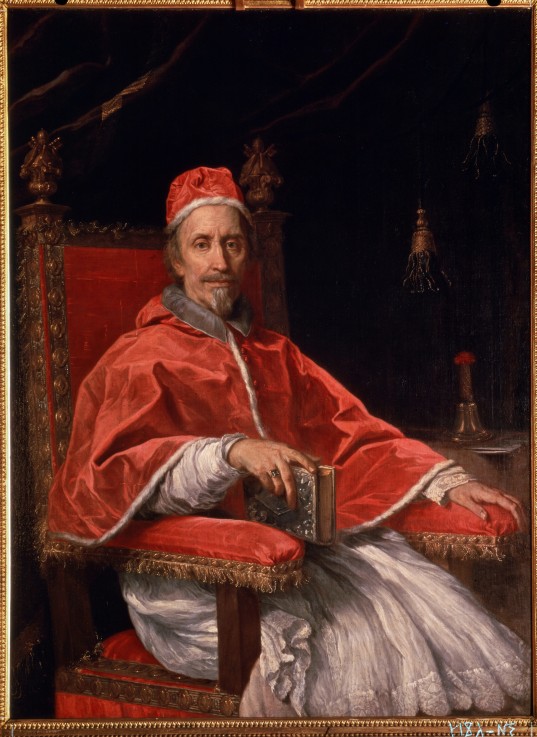 Portrait of Pope Clement IX (1600-1669) a Carlo Maratta