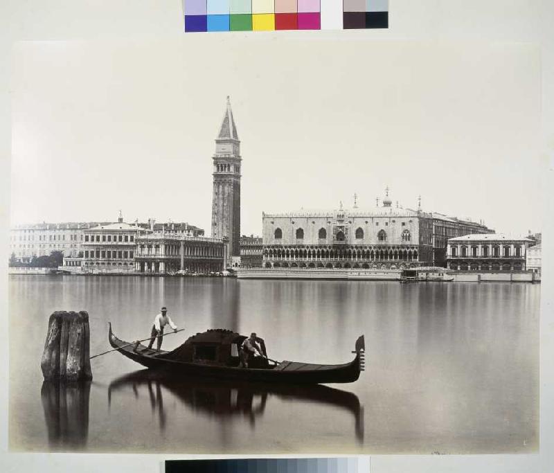Venedig: Blick auf Markusbibliothek, Campanile und Dogenpalast a Carlo Naya
