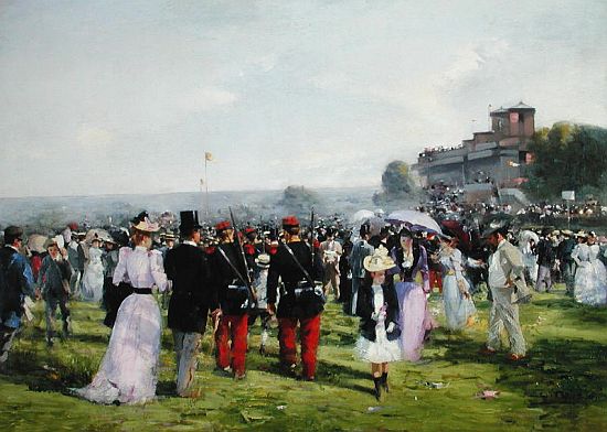 The End of the Races at Auteuil a Carlton Alfred Smith