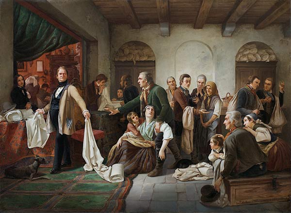 The Silesian Weavers a Carl Wilhelm Hübner