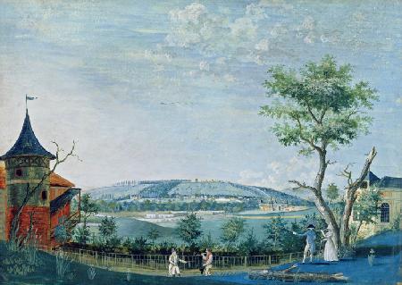 The Hermitage and the Old Castle in the Park at Le Raincy, 1754-93 (gouache on paper)