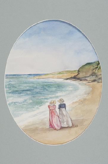 Anne & Henrietta stroll down to the Sea