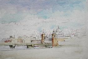 The Thames on Jubilee Day (w/c on paper) 