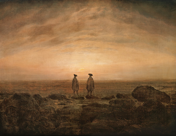 Due uomini al mare al crepuscolo a Caspar David Friedrich