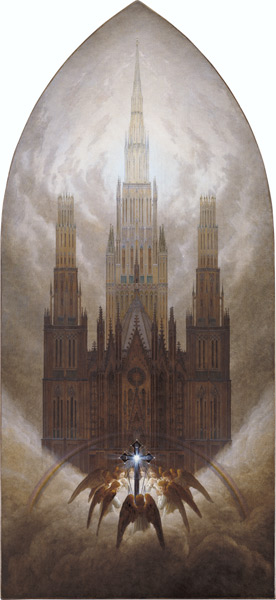 La cattedrale a Caspar David Friedrich