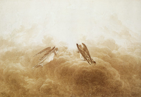 Angel in adoration a Caspar David Friedrich