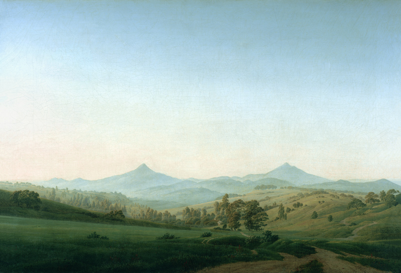 Paesaggio di Bohemia a Caspar David Friedrich