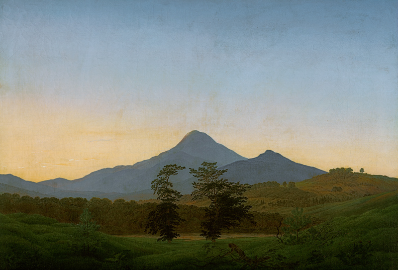 Bohemian landscape a Caspar David Friedrich