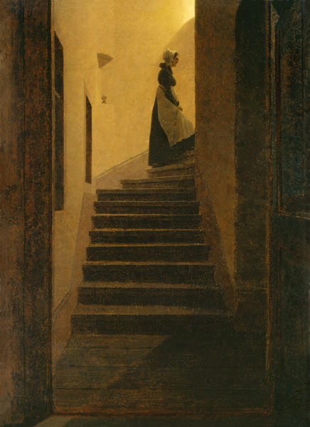 Caroline sulle scale a Caspar David Friedrich