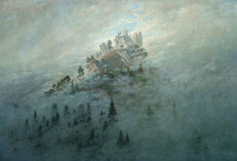 Early morning mist in the mountains, Morgennebel im Gebirge, Friedrich, Caspar David a Caspar David Friedrich