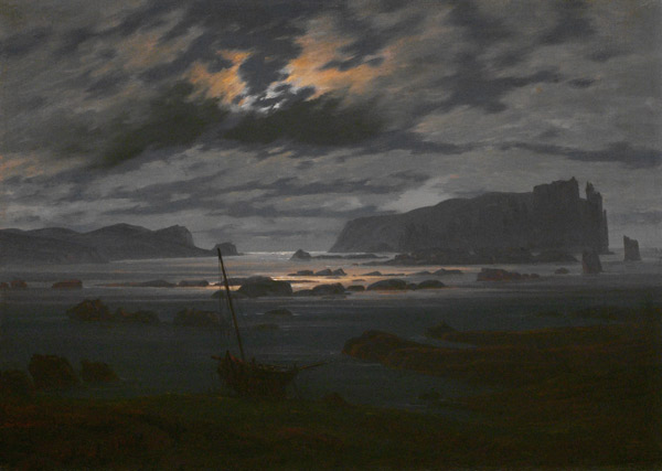 Northern Sea in the Moonlight a Caspar David Friedrich