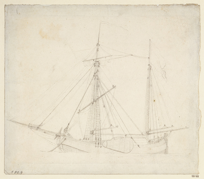 Segelschiff a Caspar David Friedrich