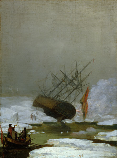 Ship in the Polar Sea a Caspar David Friedrich