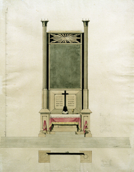Sketch for an altar a Caspar David Friedrich
