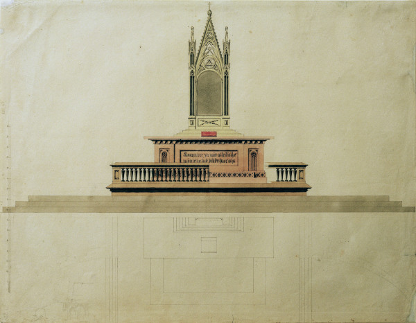 Sketch for an altar a Caspar David Friedrich