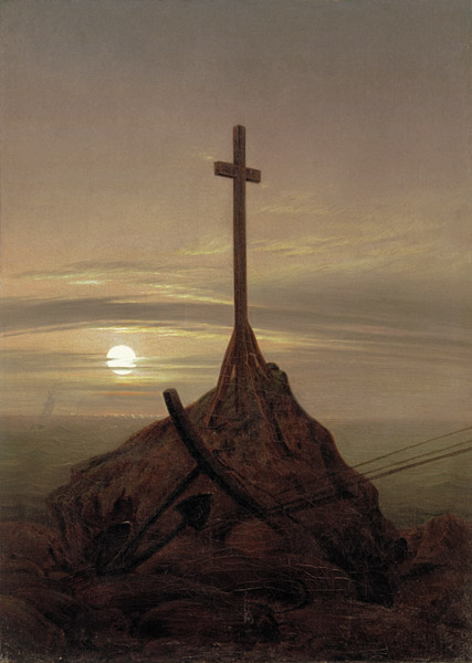 The cross at the Baltic Sea a Caspar David Friedrich