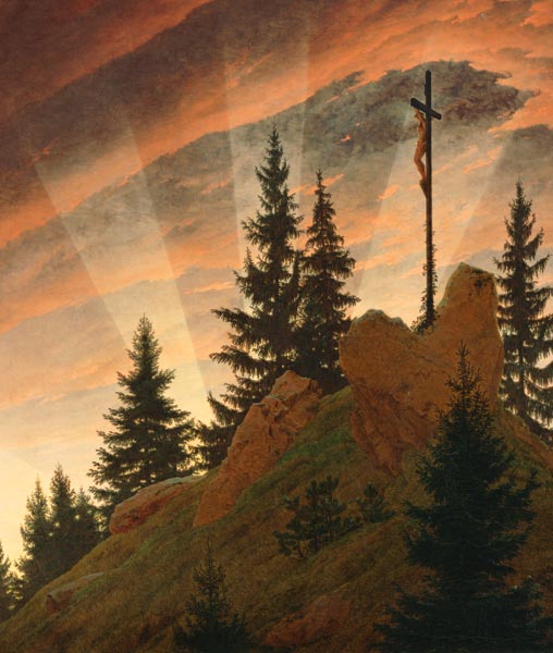 La croce sulla montagna a Caspar David Friedrich