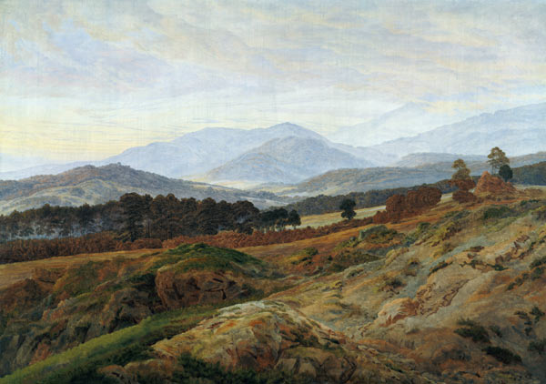The Riesengebirge a Caspar David Friedrich
