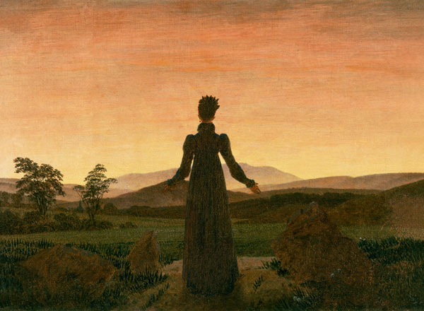 Donna all'alba a Caspar David Friedrich