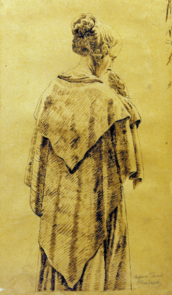 Woman in a shawl a Caspar David Friedrich