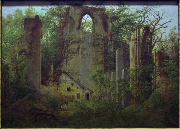 Abbey ruin Eldena a Caspar David Friedrich