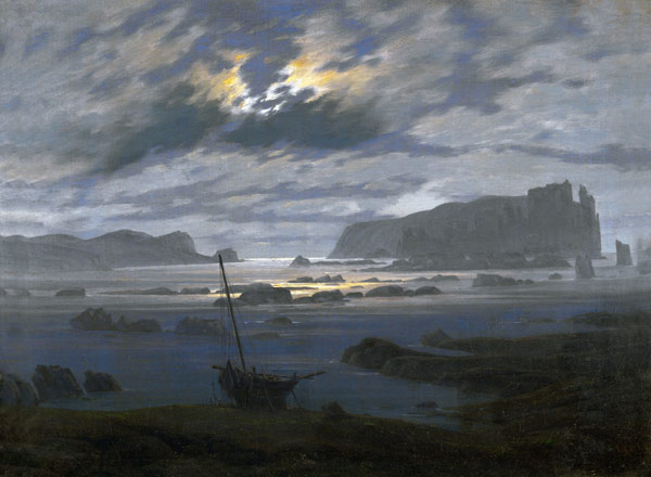 Nordic sea in the moonlight a Caspar David Friedrich