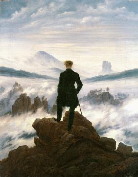 Viandante sul mare di nebbia - Caspar David Friedrich