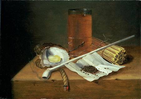 Still life with Smoking Requisites a Casparus Smits