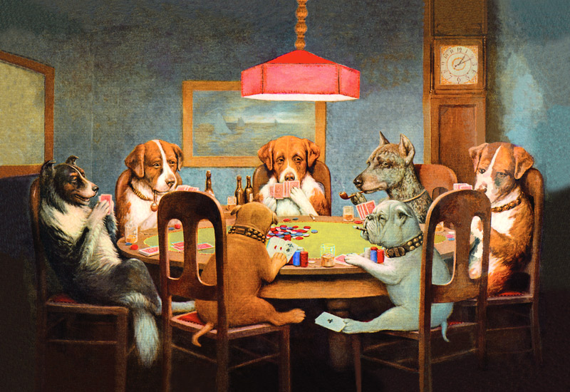 Passing the Ace Under the Table (Dog Poker) a Cassius Marcellus Coolidge